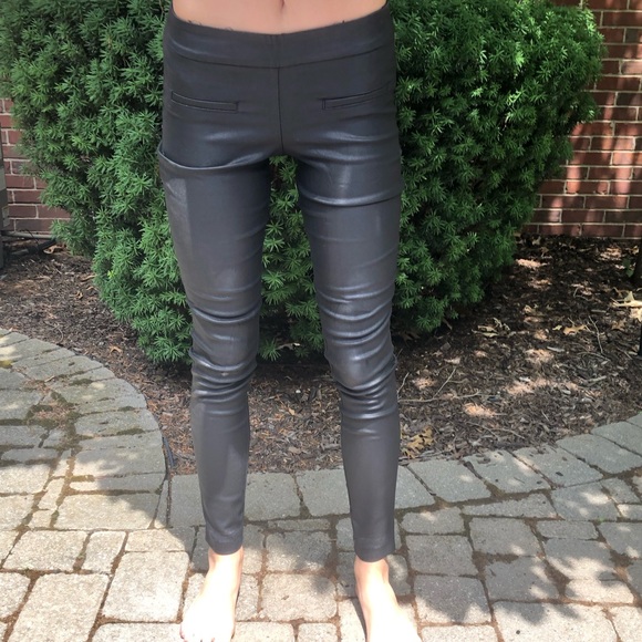 I Love Tyler Madison Mara Waxed Black Pants, Small - Picture 2 of 8